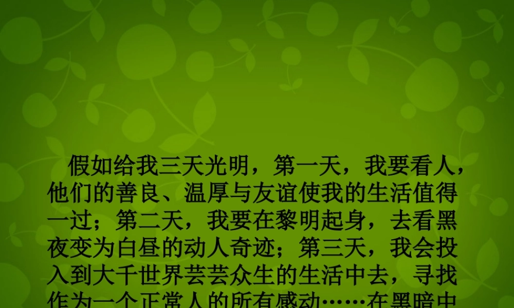 中学七年级语文上册 29 盲孩子和他的影子课件 (新版)新人教版