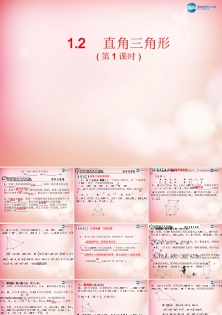 八年级数学下册 1.2 直角三角形(第1课时)课件 (新版)北师大版 课件