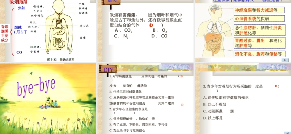 八年级生物 关注自己的健康课件