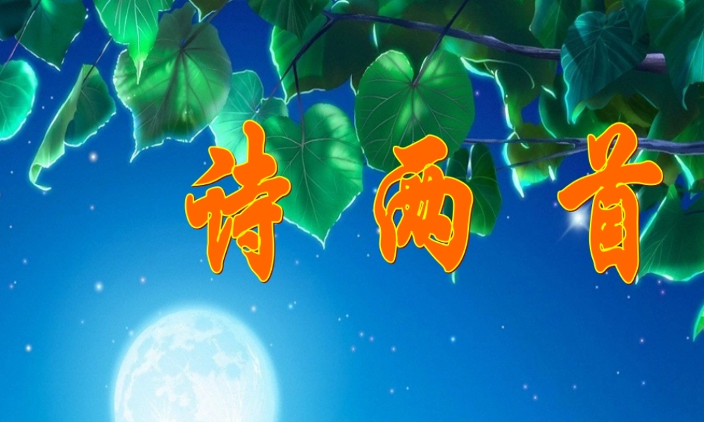 七年级语文下册 (诗两首)教学课件 人教新课标版 课件