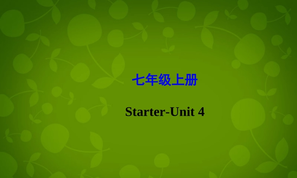 中学七年级英语上册 Starter复习课件 (新版)人教新目标版 课件