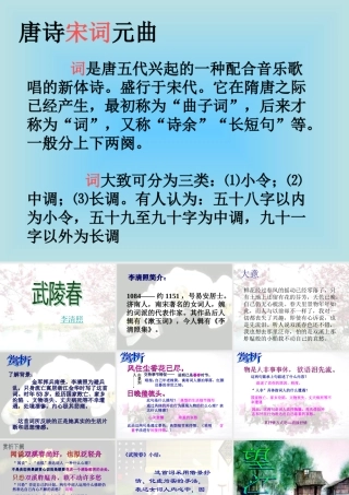 八年级语文下册 (武陵春)课件(一) 鲁教版 课件