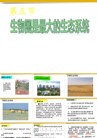 八年级生物上册 生物圈是最大的生态系统课件 人教新课标版 课件
