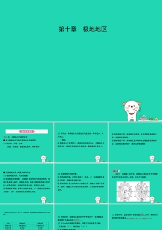 中考地理 六下 第十章 极地地区复习课件