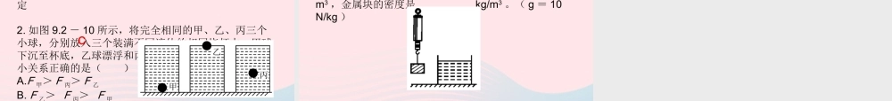 八年级物理下册 9.2 阿基米德原理课件 (新版)粤教沪版 课件