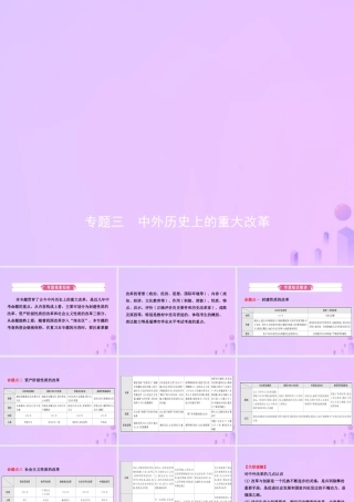 中考历史复习 专题三 中外历史上的重大改革课件