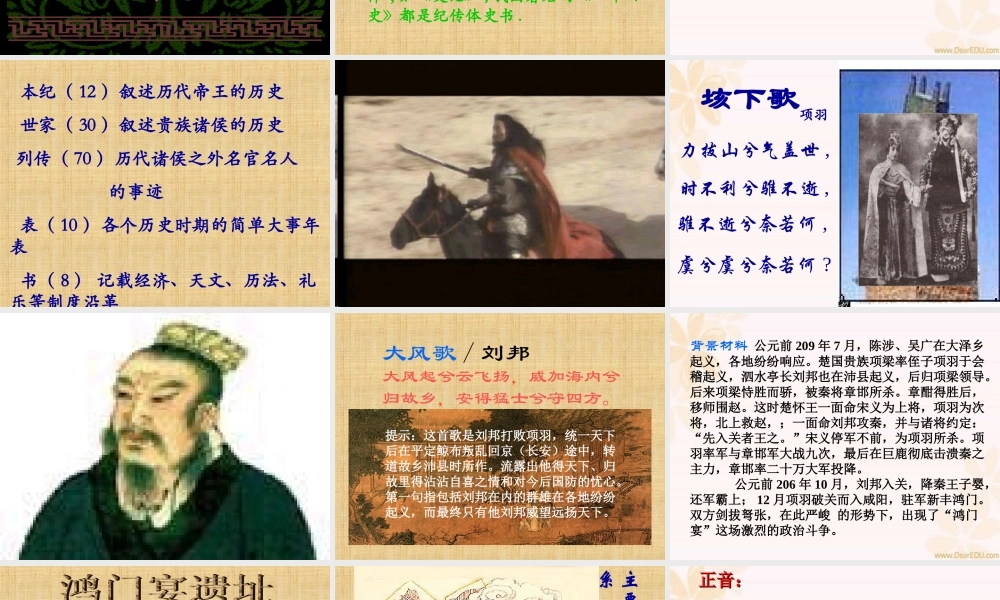 人教版高一语文鸿门宴 课件