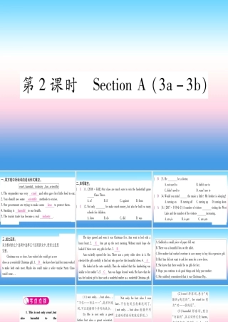 九年级英语全册 Unit 13 We re trying to save the earth(第2课时)Section A(3a 3b)课堂导练课件(含中考真题)(新版)人教新目标版 课件