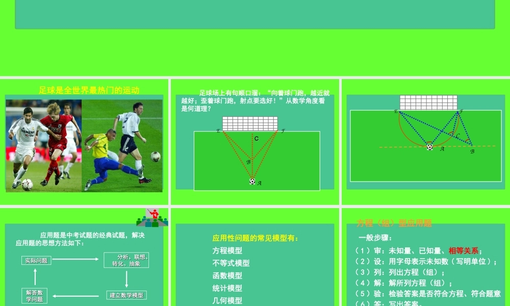 中考数学专题探究-应用性问题 试题