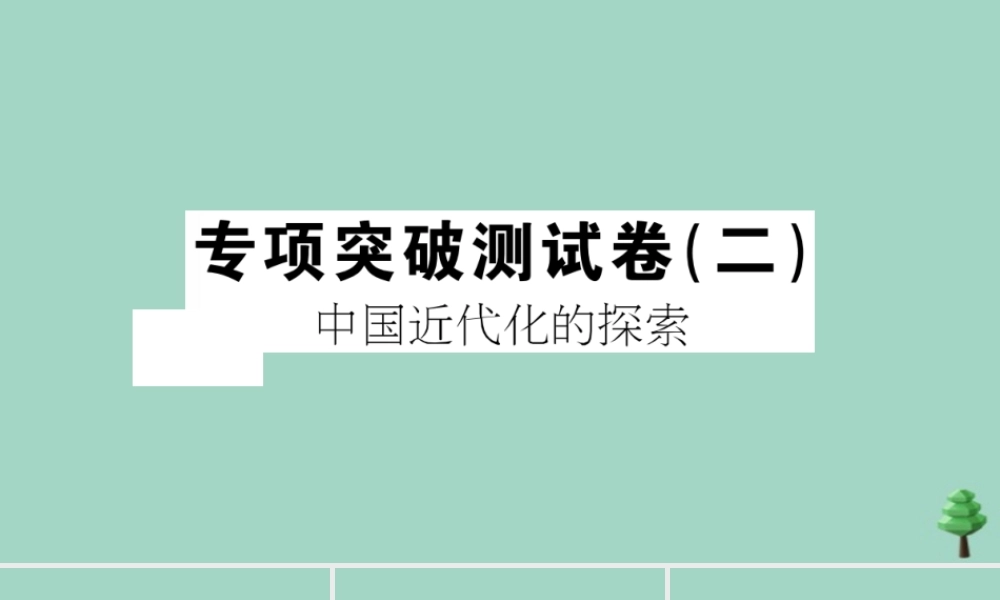 八年级历史上册 专项突破测试卷(二)作业课件 新人教版 课件