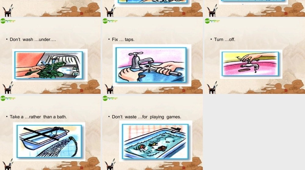 七年级英语下册 unit 3 lesson 5 save water课件 牛津沈阳版 课件