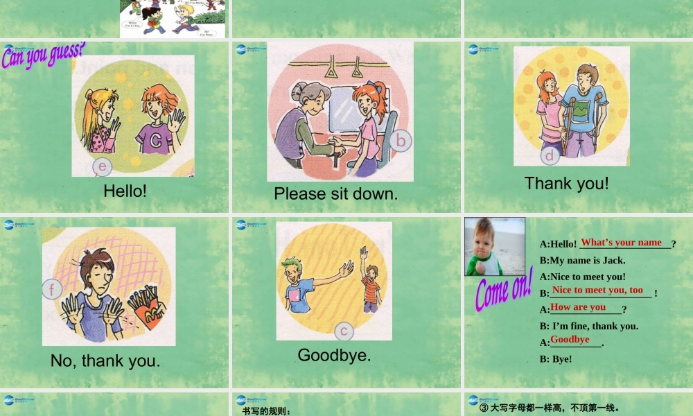 七年级英语上册 Starter Module 1 My teacher and my friends Unit 1 Good morning Miss Zhou课件 (新版)外研版 课件