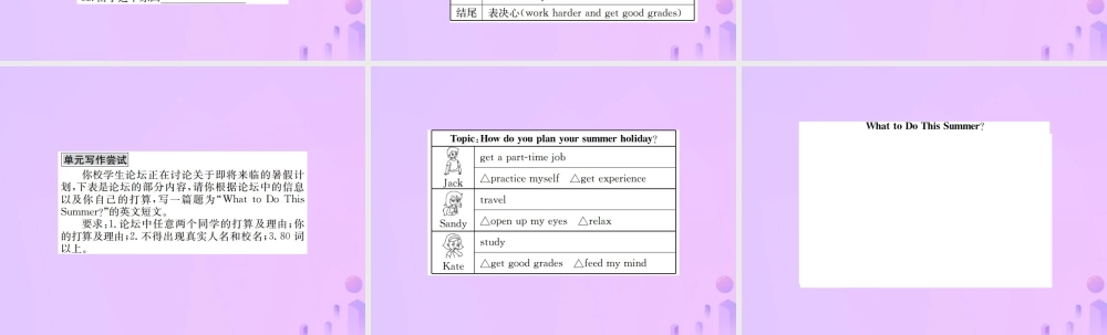 八年级英语上册 Unit 6 I am going to study computer science同步作文指导习题课件 (新版)人教新目标版 课件