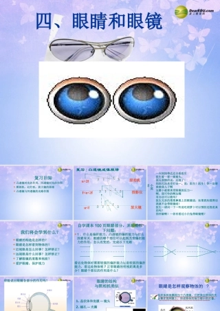 八年级物理上册 第五章 第4节(眼睛和眼镜)课件 新人教版 课件