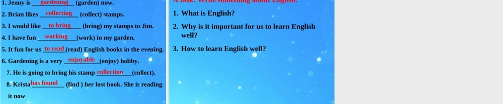 八年级英语上册 Unit 7 Enioy Your Hobby Lesson 51课件 冀教版 课件