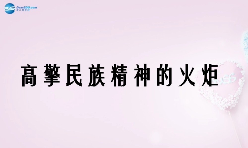 九年级政治全册 492 高擎民族精神的火炬课件 鲁教版 课件