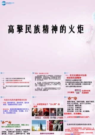 九年级政治全册 492 高擎民族精神的火炬课件 鲁教版 课件