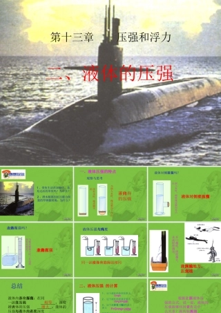 初三物理液体的压课件 人教版 课件