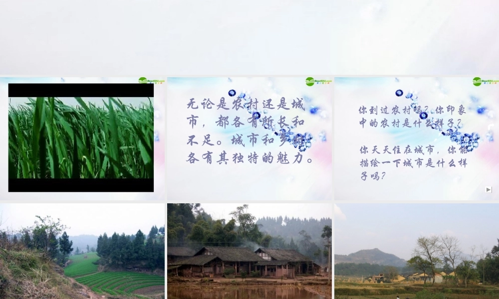 八年级政治下册 第七课(城乡印象、城乡差异)课件 人民版 课件