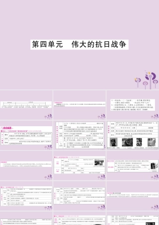 中考历史复习 第一篇 教材系统复习 第2板块 中国近代史 第4单元 伟大的抗日战争(讲解)课件