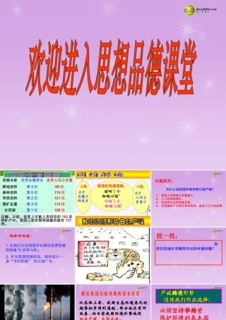 九年级政治全册 第十六课 可持续发展战略课件节约资源,保护环境课件课件 教科版 课件