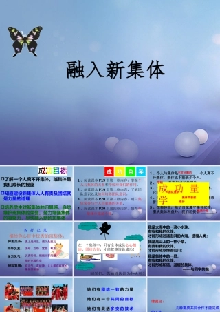 中学 1.2 融入新集体课件1 粤教版 课件