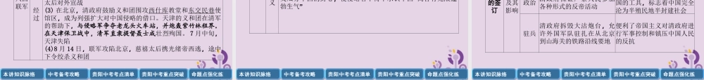 中考历史总复习 第一编 教材知识速查篇 模块一 中国近代史 第2讲 近代化的早期探索与民族危机的加剧(精讲)课件