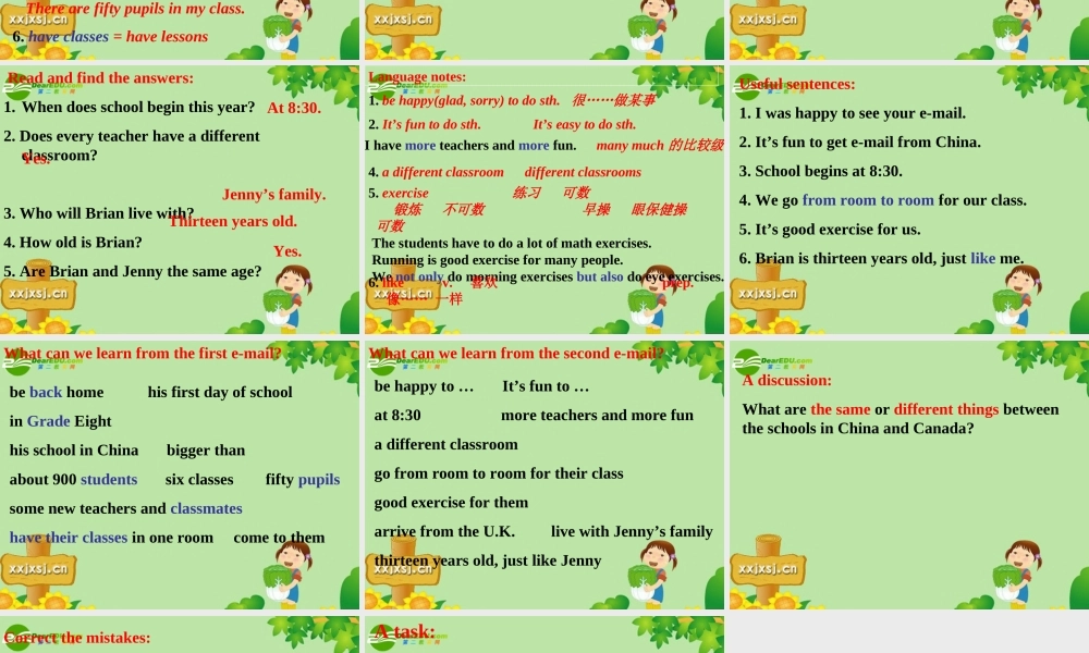 八年级英语Book3 Unit1 Lesson1LiMing Is Back to School课件 冀教版 课件