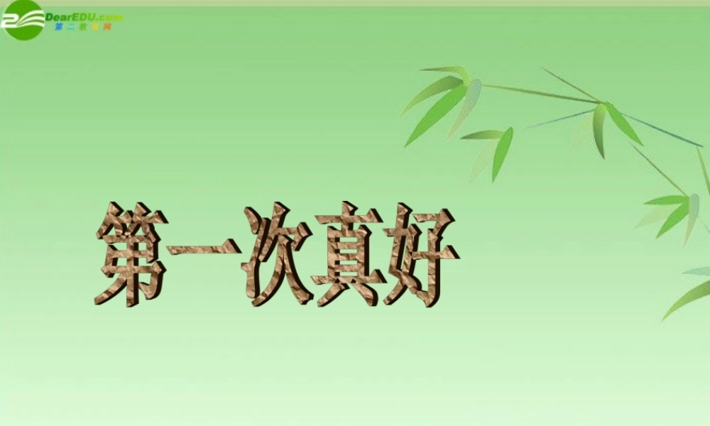 七年级语文上册 第一次真好课件 人教新课标版 课件