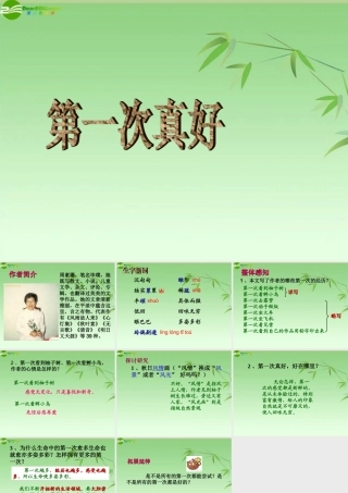 七年级语文上册 第一次真好课件 人教新课标版 课件