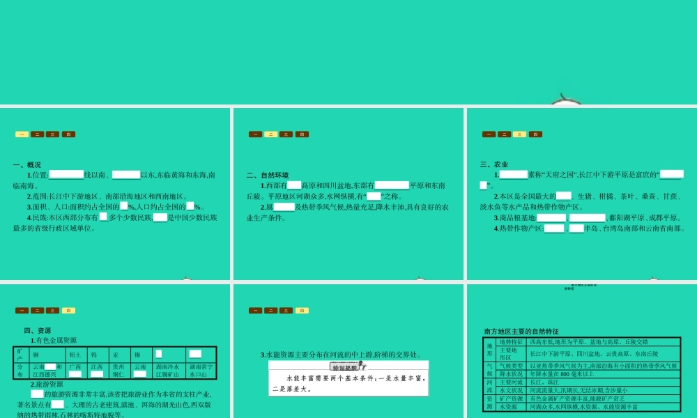 八年级地理下册 5.2 北方地区和南方地区(第2课时 南方地区)课件 (新版)湘教版 课件
