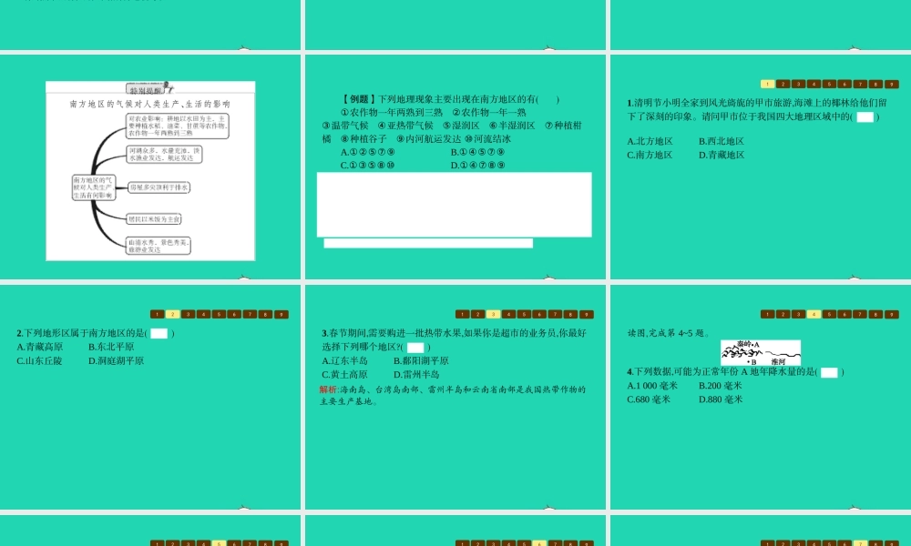 八年级地理下册 5.2 北方地区和南方地区(第2课时 南方地区)课件 (新版)湘教版 课件