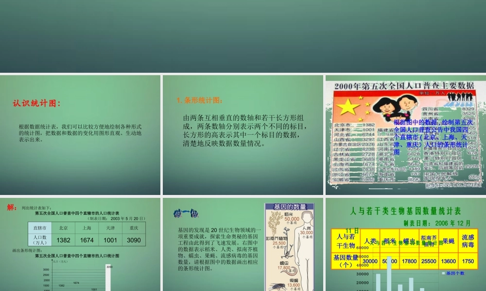 中学七年级数学下册 6.2条形统计图和折线统计图课件 (新版)浙教版 课件