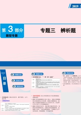 广东省版中考道德与法治 专题复习3 辨析题课件