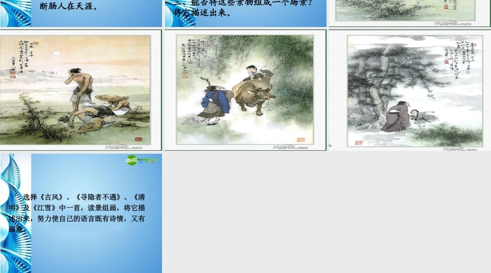 八年级语文下册(天净沙·秋思)课件 苏教版 课件