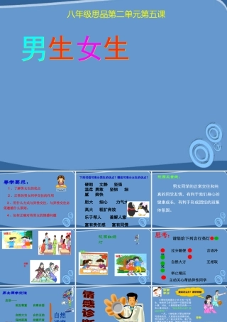 八年级政治上册 第五课男生女生课件 教科版 课件