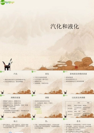 八年级物理上册 探究汽化和液化的特点(2)课件 沪粤版 课件