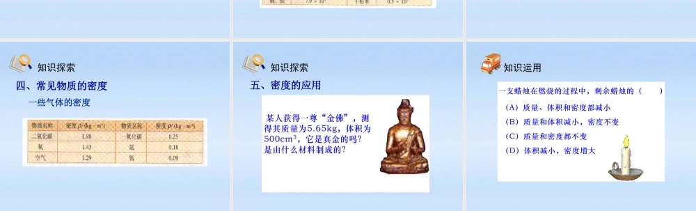 九年级物理 密度综合教学课件 人教新课标版 课件
