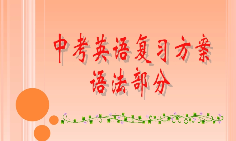 九年级英语中考复习方案－定语从句课件