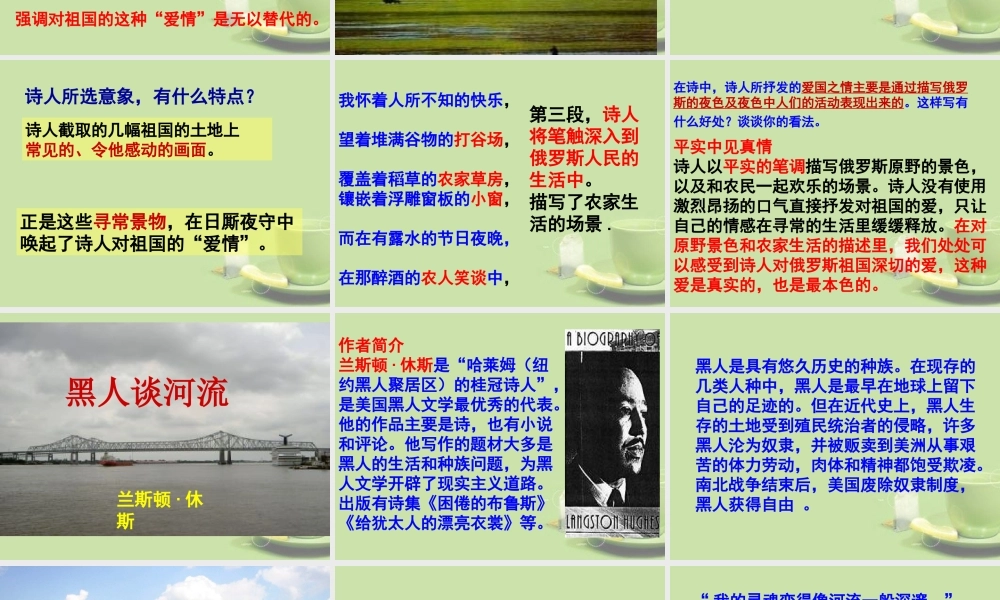 九年级语文 外国诗两首课件1 新人教版 课件