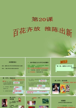 八年级历史下册 第花齐放 推陈出新课件 人教新课标版 课件
