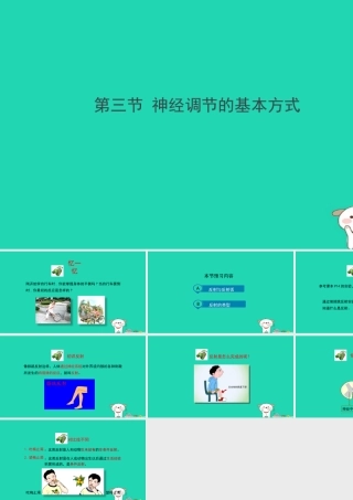 七年级生物下册 4.6.3(神经调节的基本方式)预习课件 (新版)新人教版 课件