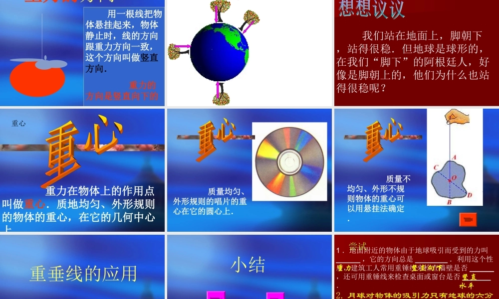 九年级物理重力[整理]人教版 课件