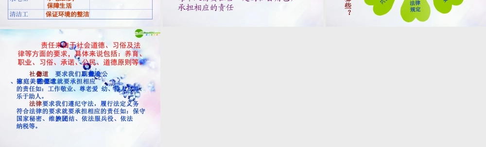 八年级政治上册 第八课不同身份 不同责任课件 苏教版 课件