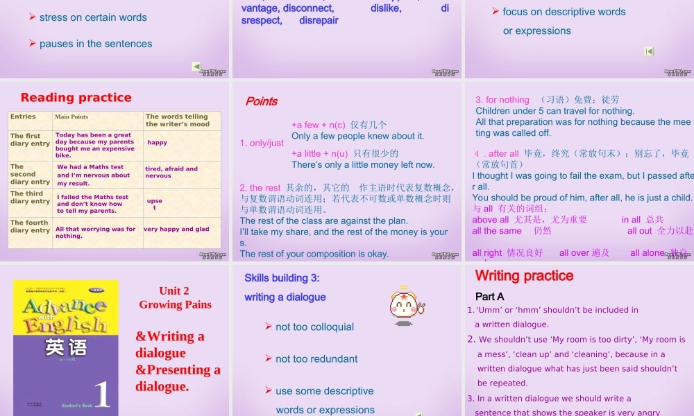 广东地区高一英语Unit2 tasks课件 牛津版模块一 课件