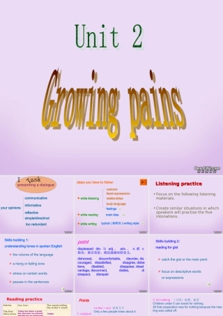 广东地区高一英语Unit2 tasks课件 牛津版模块一 课件