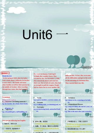 新高三英语Unit6一 新课标 人教版 课件