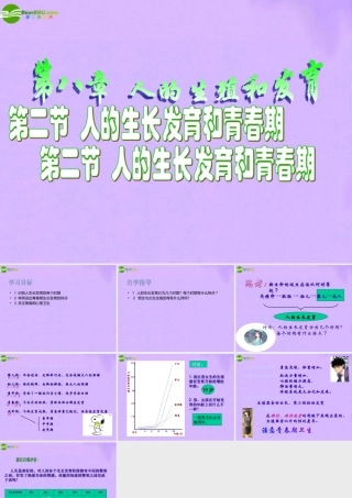 七年级生物下册 8.2人的生长发育和青春期课件 苏教版 课件