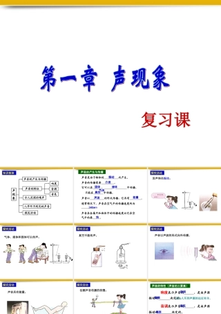 八年级物理上册 1.5声现象复习课件 苏科版 课件