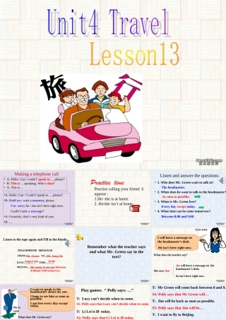 初三英语Unit4 Travel Lesson13 人教版 课件